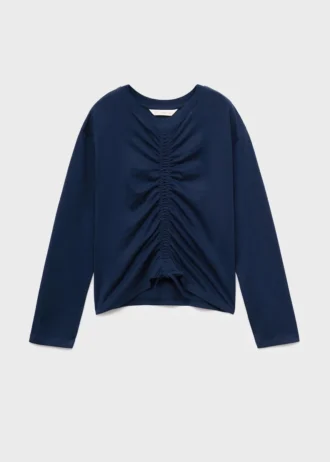 Bavlněné tričko se shromážděným lemem