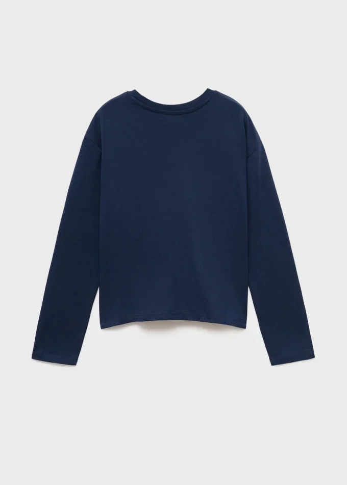 Bavlněné tričko se shromážděným lemem