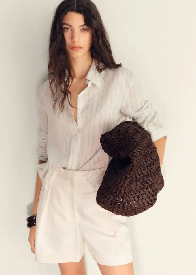 Bermudové šortky z lněné směsi Bermudové šortky z lněné směsi