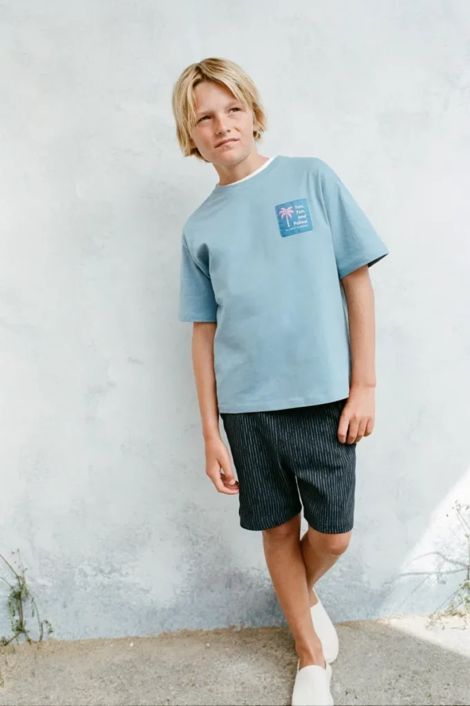 Bermudové šortky z potištěné bavlny Bermudové šortky z potištěné bavlny