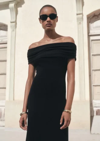 Bez ramínek pletené šaty