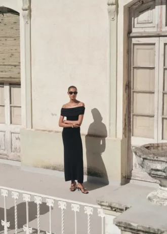 Bez ramínek pletené šaty