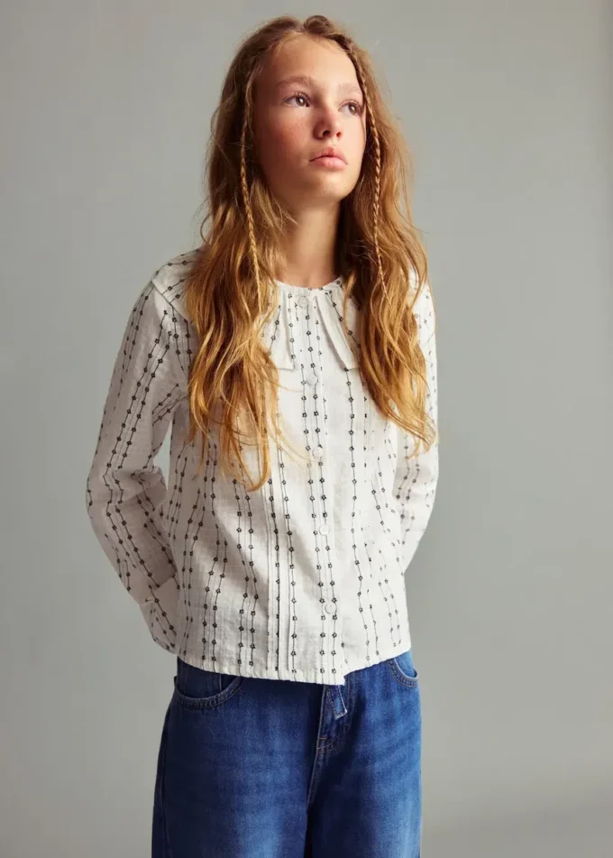 Blůza s límečkem babydoll