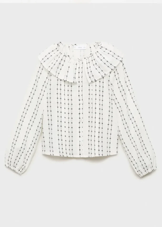 Blůza s límečkem babydoll