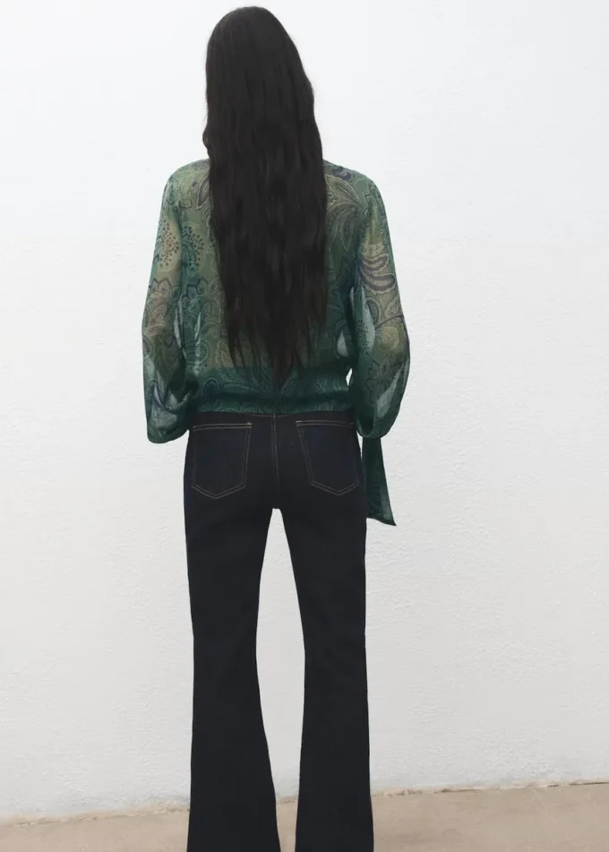 Blůza s potiskem paisley a šátkem Blůza s potiskem paisley a šátkem