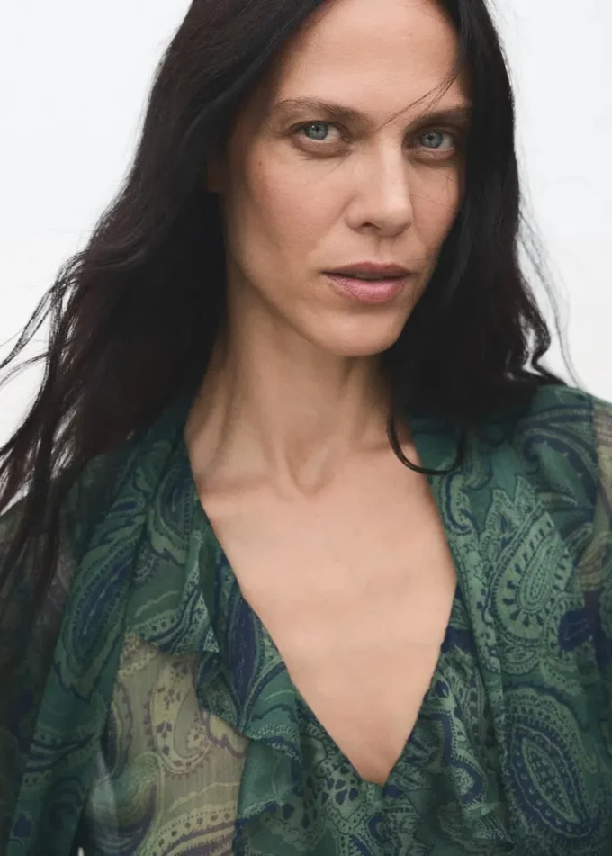 Blůza s potiskem paisley a šátkem Blůza s potiskem paisley a šátkem