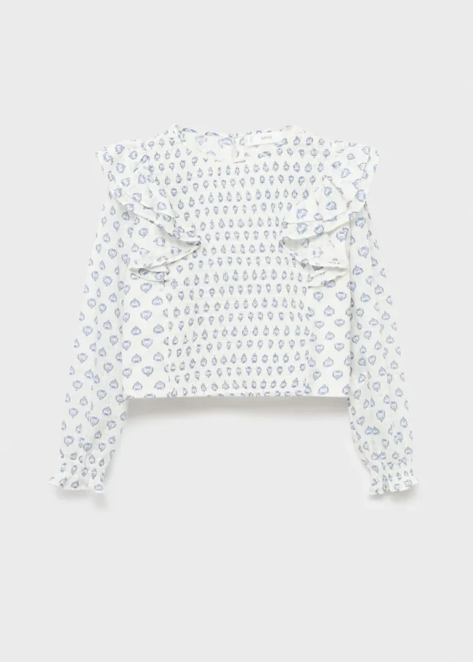 Blůza s volánky a potiskem Blůza s volánky a potiskem