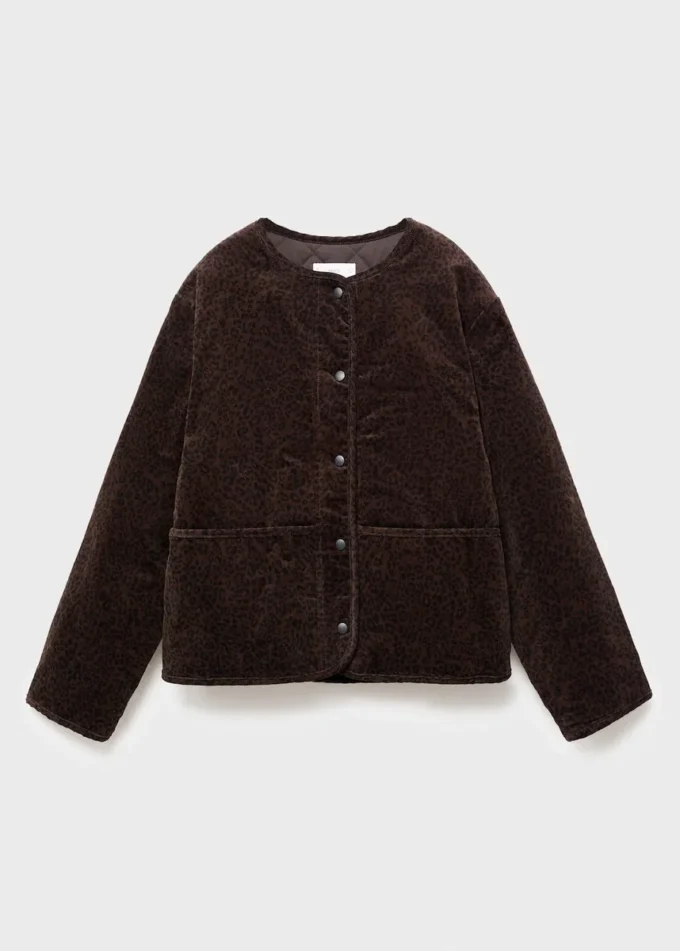 Bomberová bunda s leopardím potiskem