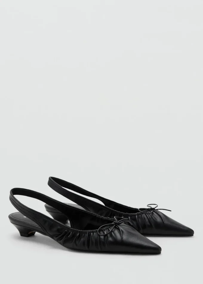 Boty na vysokém podpatku s řasenou mašlí Boty na vysokém podpatku s řasenou mašlí