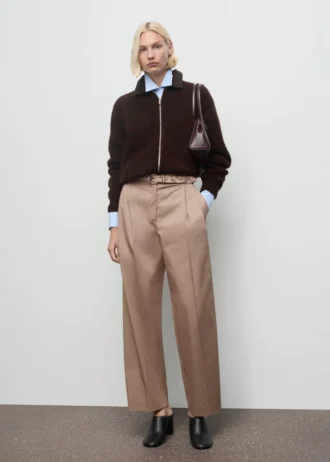 Bouclé sako s manžetovým límcem