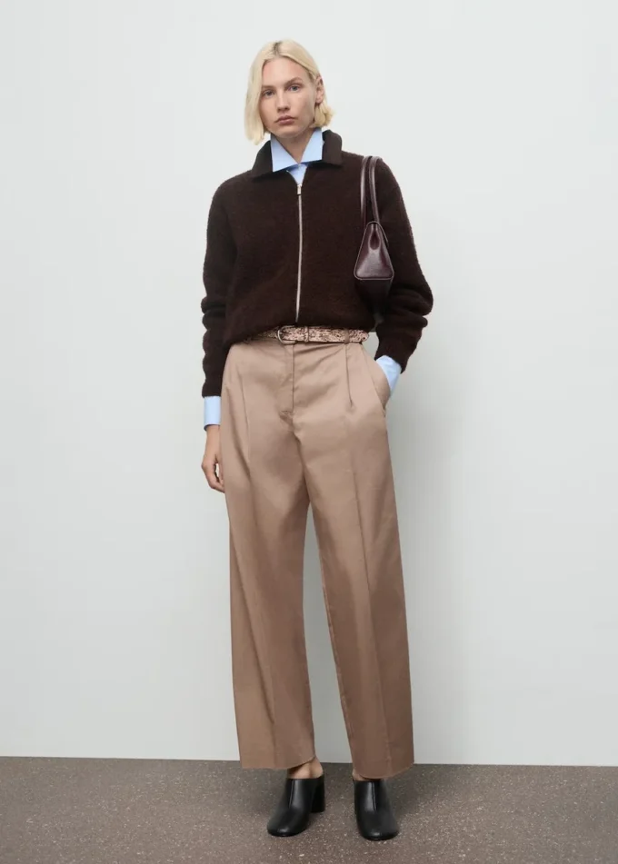 Bouclé sako s manžetovým límcem Bouclé sako s manžetovým límcem