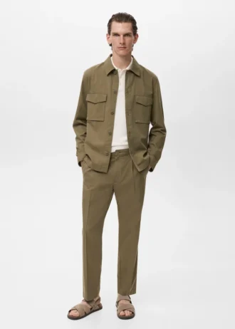 Bunda z lyocellové bavlny s kapsami