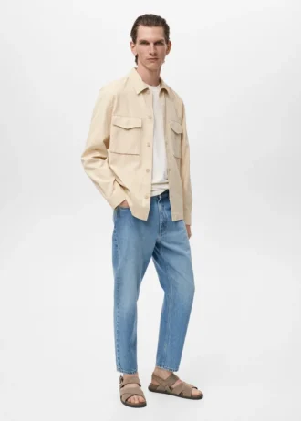 Bunda z lyocellové bavlny s kapsami