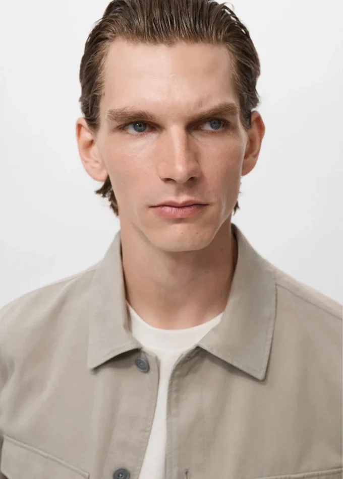 Bunda z lyocellové bavlny s kapsami Bunda z lyocellové bavlny s kapsami