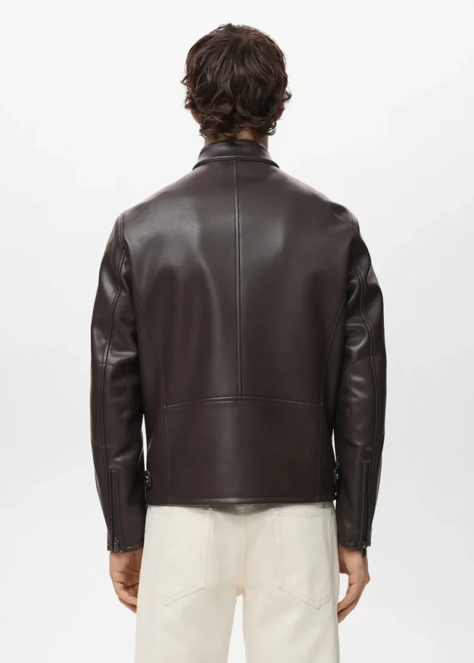 Bunda z umělé kůže na zip Bunda z umělé kůže na zip