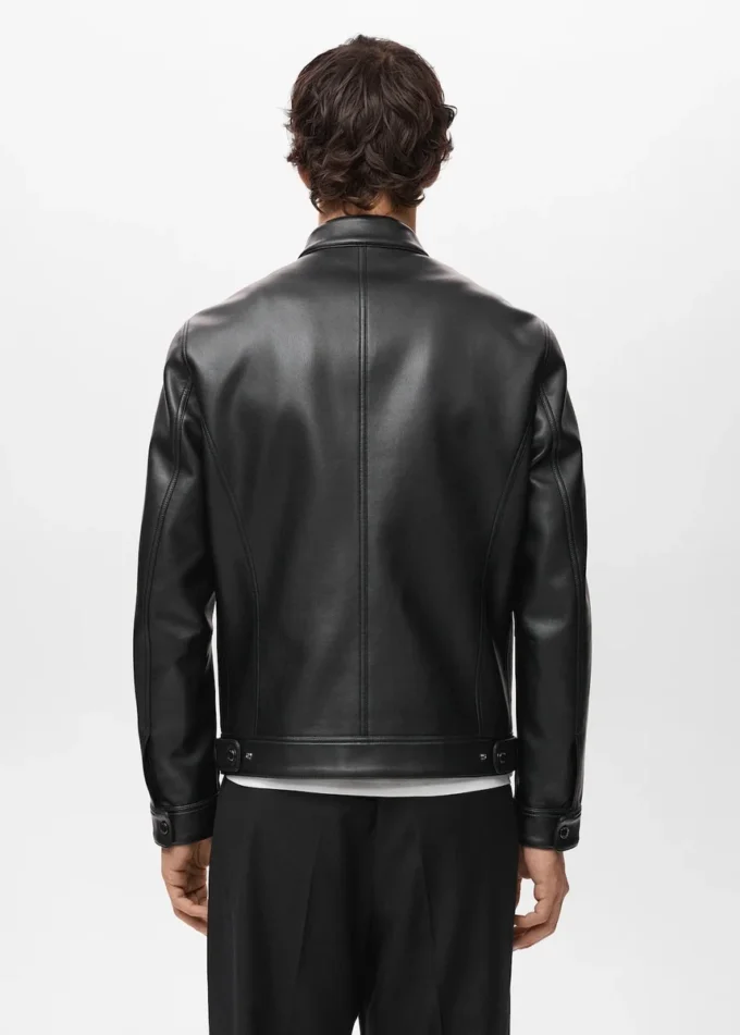 Bunda z umělé kůže na zip Bunda z umělé kůže na zip