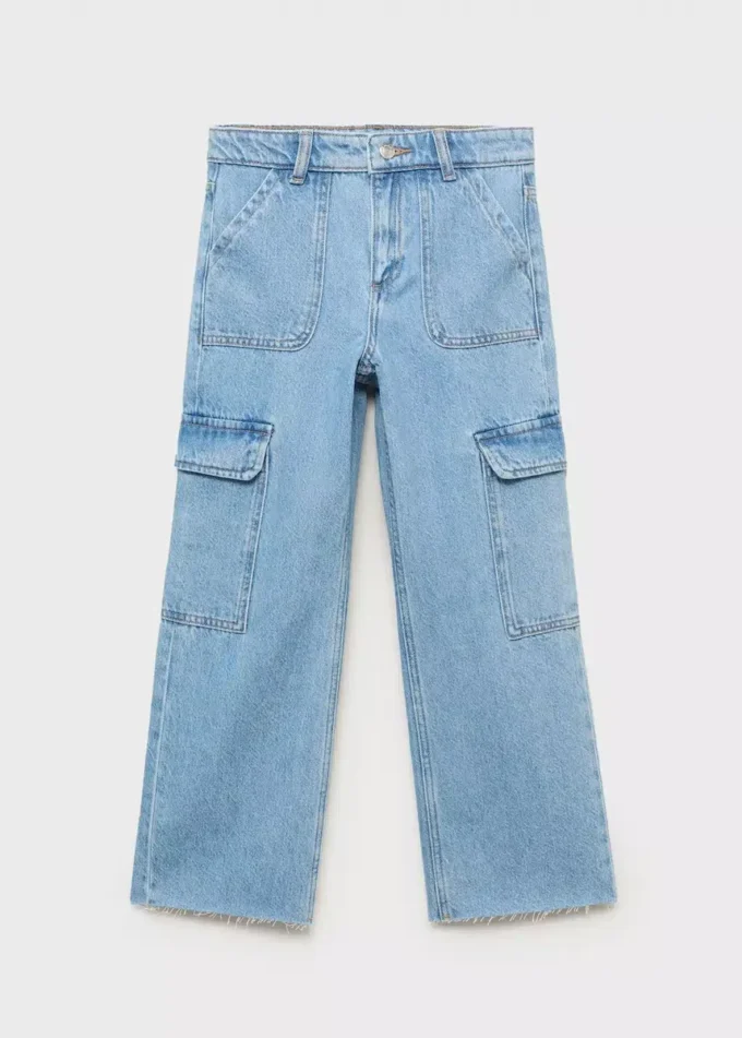 Cargo džíny rovného střihu Cargo džíny rovného střihu