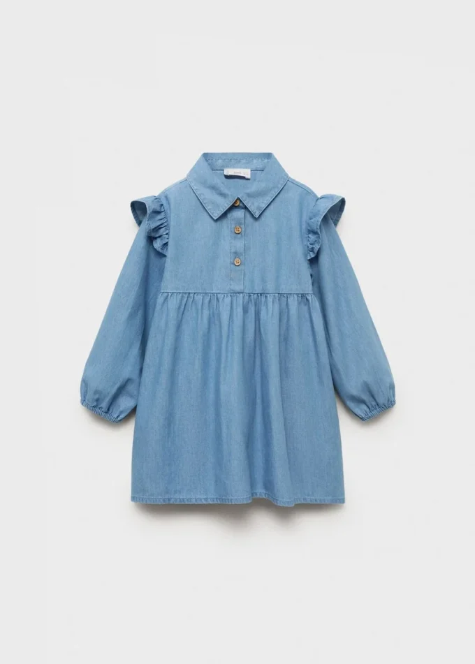 Denimové šaty s volánky Denimové šaty s volánky