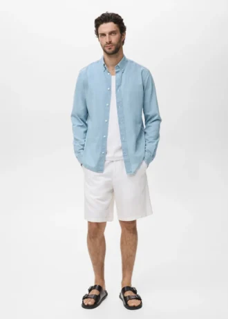 Denimová košile s pravidelným střihem