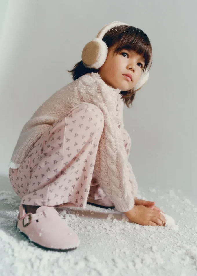 Dřeváky z ovčí kůže s podšívkou s efektem kožešiny Dřeváky z ovčí kůže s podšívkou s efektem kožešiny