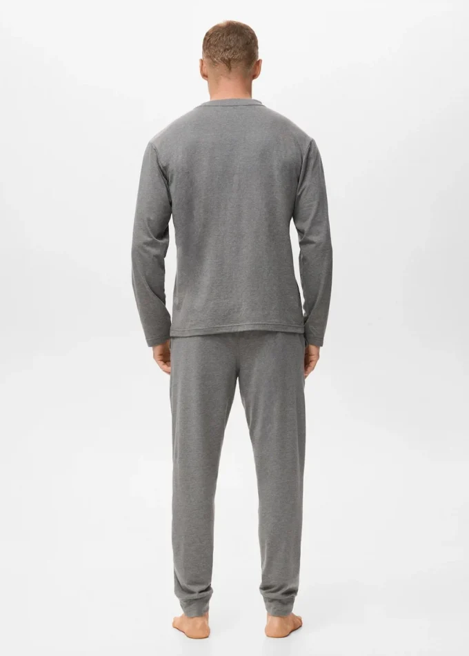 Dlouhá bavlněná pyžamová souprava Dlouhá bavlněná pyžamová souprava