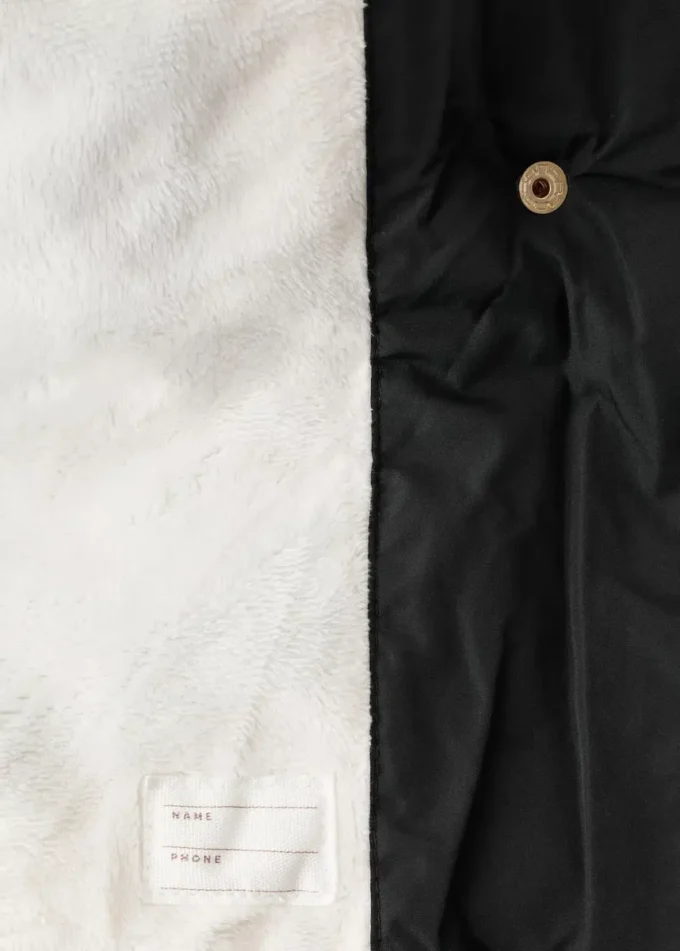 Dlouhá bunda s podšívkou s kožešinovým efektem Dlouhá bunda s podšívkou s kožešinovým efektem