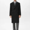 Dlouhý dvouřadový vlněný kabát Dlouhý dvouřadový vlněný kabát
