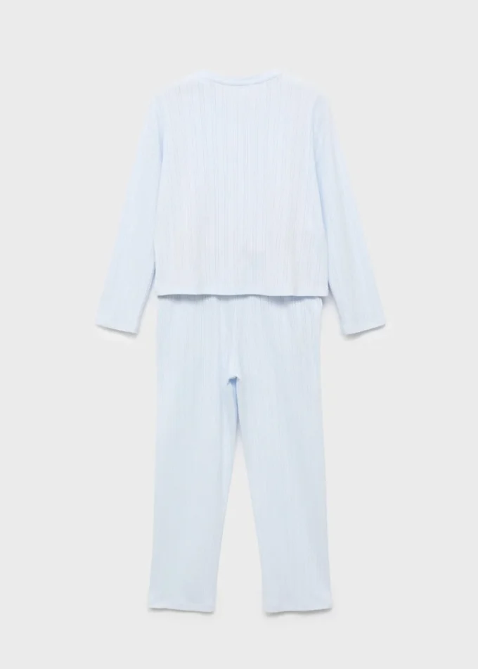 Dlouhé žebrované pyžamo Dlouhé žebrované pyžamo