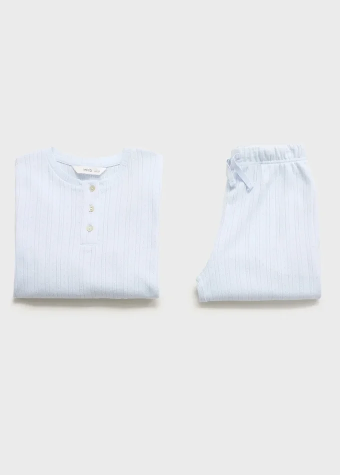 Dlouhé žebrované pyžamo Dlouhé žebrované pyžamo