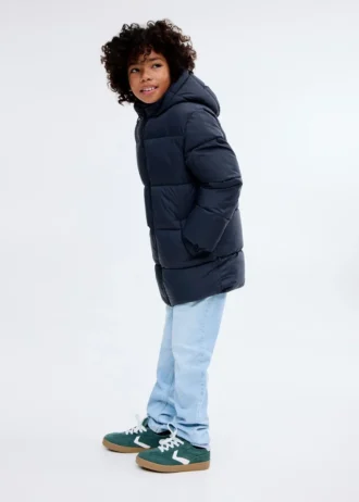 Dlouhý kabát s vycpanou podšívkou