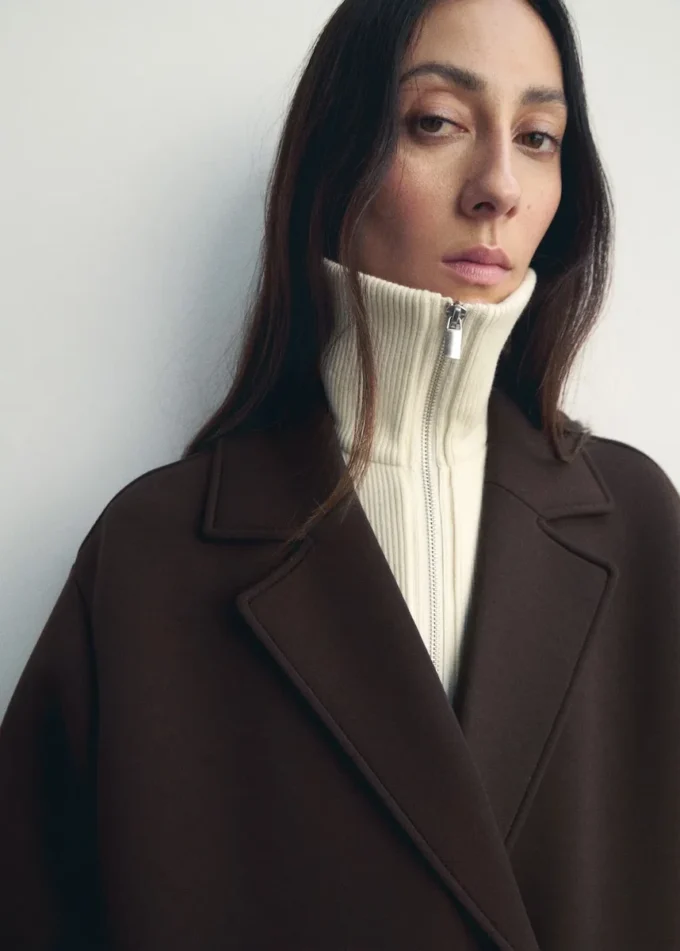 Dlouhý kombinovaný kabát Dlouhý kombinovaný kabát