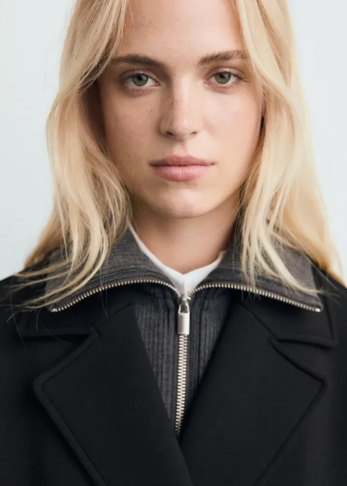 Dlouhý kombinovaný kabát Dlouhý kombinovaný kabát