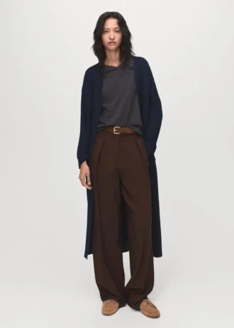 Dlouhý pletený kabát