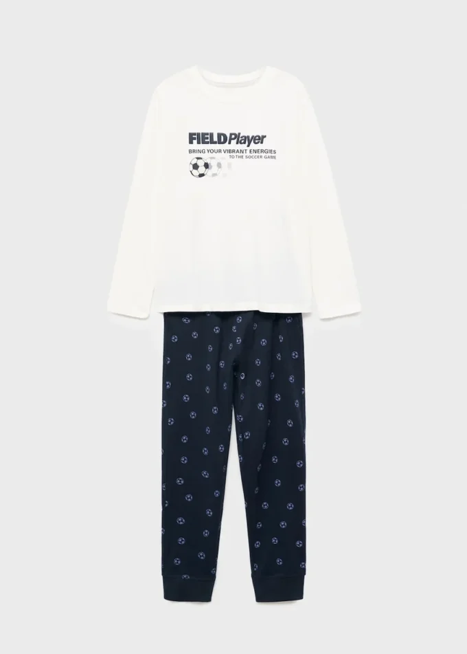 Dlouhé pyžamo s potiskem králíka