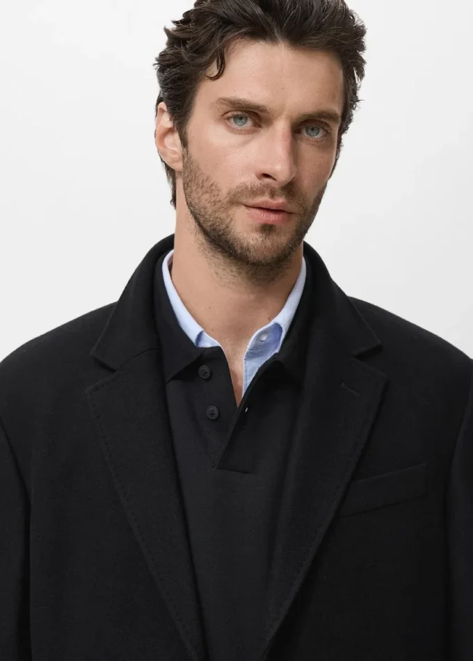 Dlouhý vlněný kabát Dlouhý vlněný kabát