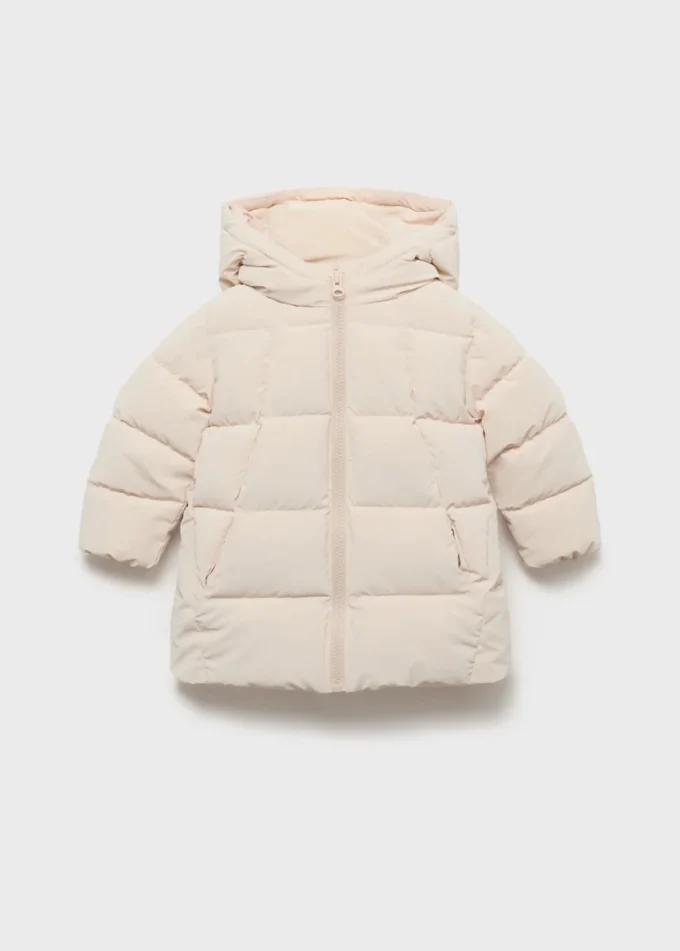 Dlouhá vycpaná bunda s kapucí Dlouhá vycpaná bunda s kapucí