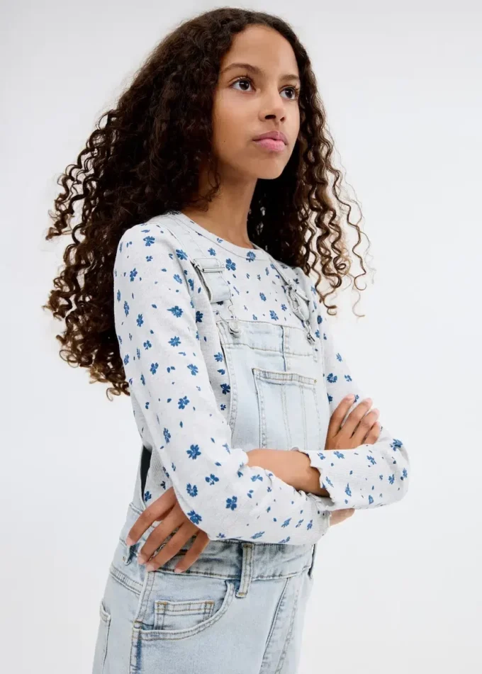 Džínové bavlněné montérky