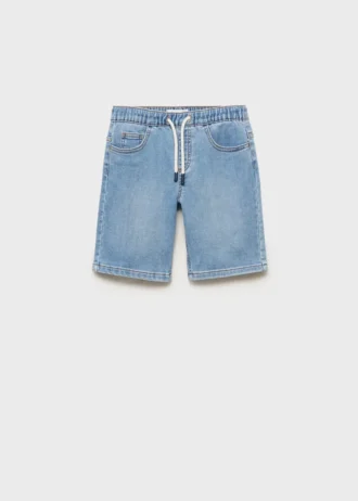 Džínové bermudy se stahovací šňůrkou