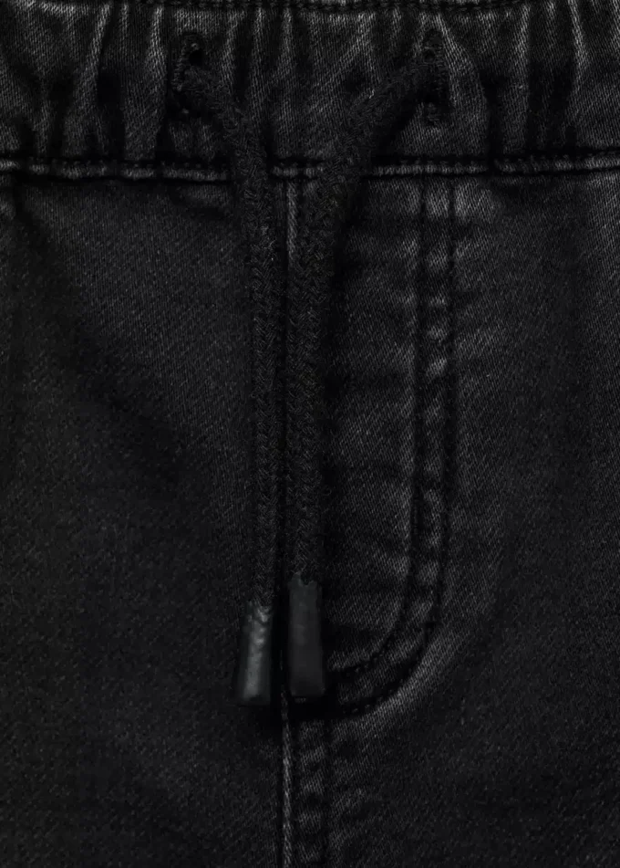 Džínové bermudy se stahovací šňůrkou