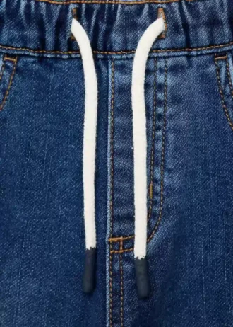 Džínové bermudy se stahovací šňůrkou