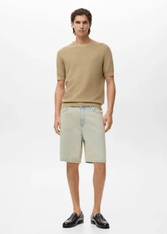 Džínové bermudy volného střihu