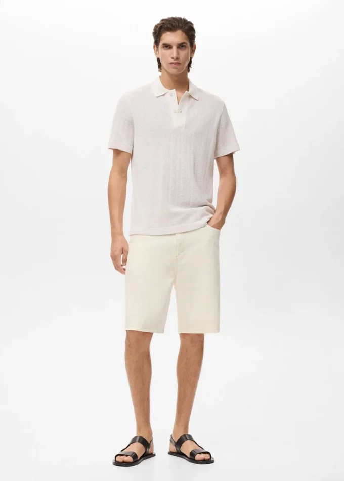 Džínové bermudy volného střihu Džínové bermudy volného střihu