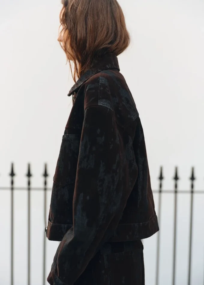 Džínová bunda Devoré Džínová bunda Devoré