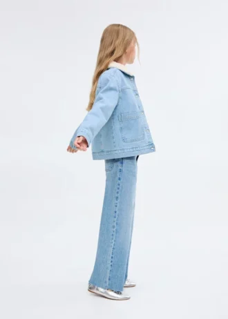 Džínová bunda s kožešinovou podšívkou