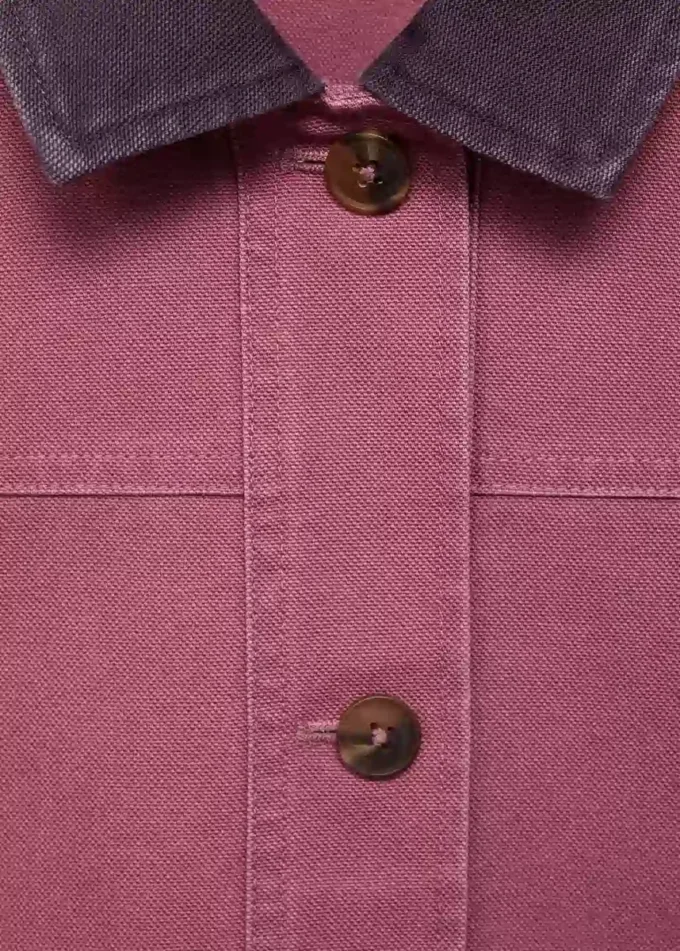 Džínová bunda s kontrastním límcem