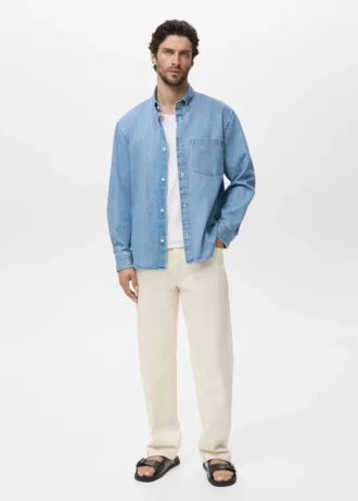 Džínová košile s kapsou