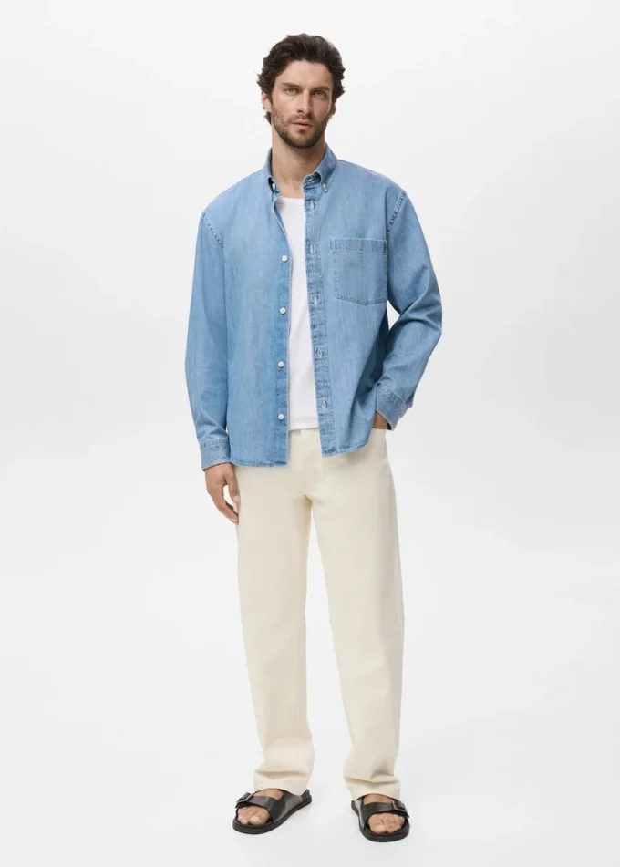 Džínová košile s kapsou Džínová košile s kapsou