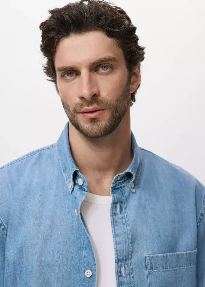 Džínová košile s kapsou Džínová košile s kapsou