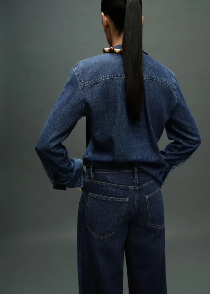 Džínová košile s mašlí Džínová košile s mašlí