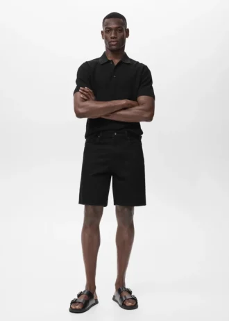 Džínové kraťasy s pravidelným střihem Džínové kraťasy s pravidelným střihem